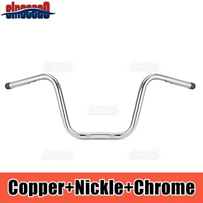 Triple Chrome 9'' Narrow Ape Hanger Handlebar For Harley Sportster Dyna Softail • $87.97