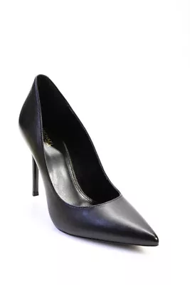 MICHAEL Michael Kors Womens Keke Pointed Toe Slip On Pumps Black Leather Size 9 • $59