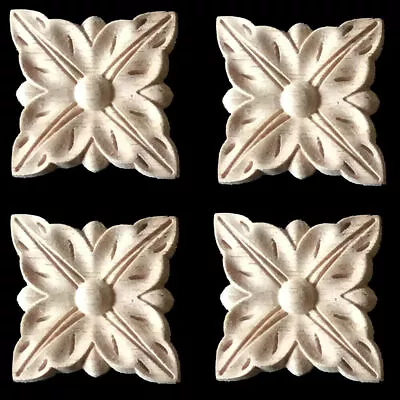 Decorative Carved Small Square Furniture Moulding Applique Onlay Decal 10pcs • £11.46