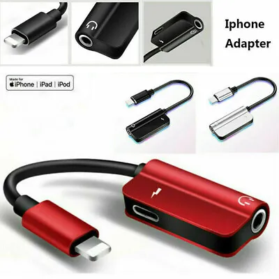 3.5mm Headphone Jack AUX Splitter Adapter And Charger For IPhone 12 11 XS X 8 7 • $1.42