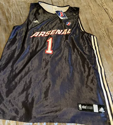 ANAHIEM ARSENAL Basketball D LEAGUE Adidas #1 Blue XL Jersey NEW Free Shipping • $55.24