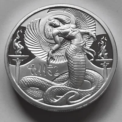 2 Oz .999 Fine Silver Wadjet Egyptian Gods Series Ultra High Relief • $79.45