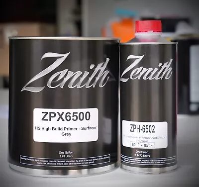 Zenith ZPX6500 Automotive 2K Urethane High Build Primer Surfacer Grey Gallon Kit • $89.99