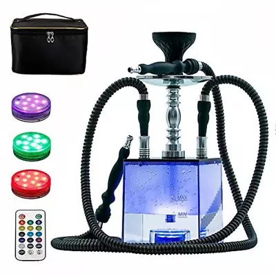 2 Hose Hookah Set Modern LED Hookah With Everything Portable Hookahs & Hookah... • $69.17