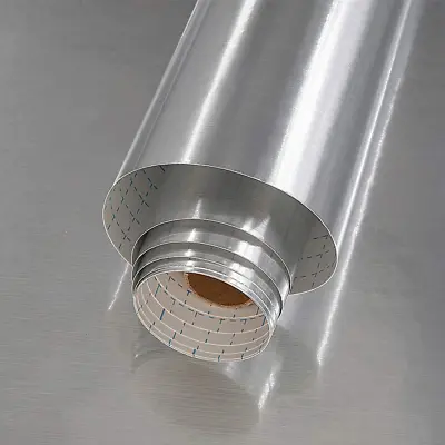 Stainless Steel Silver Contact Paper Vinyl Self Adhesive Film Appliances Kitchen • $12.83