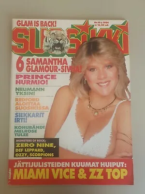 Samantha Fox /ZZ TOP/Prince/Bon Jovi  - Rare Magazine From Finland 10/ 1986 • $55