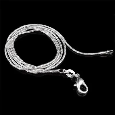 Fashion 925 Sterling Silver Lobster Clasp Snake Chain 24  For Pendant Necklace • $6.99