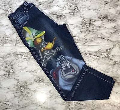 Vintage Lot 29 Jeans Looney Tunes 32x32 Wide Leg Y2K Baggy Sylvester Daffy • $149.99