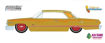 Greenlight 1:64 California Lowriders Series 4 – 1963 Chevrolet Impala SS – Gold  • $17.99