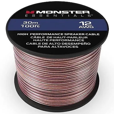 Monster XP Copper Clad Aluminum CCA Speaker Wire Cable Spool - [100FT] [12 Gauge • $55.30