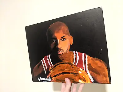 Michael Jordan Painting 11x14 Basketball Art Autographed By The Artist • $59.99