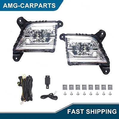 Fog Lights LED DRL W/ Switch Wiring Kit Clear Lens For 2019-2021 Silverado 1500 • $63.42