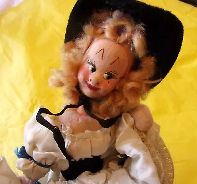 Vintage Klumpie Roldan Cloth Doll 12  Rare French Dance Hall Girl Mid Century • $72