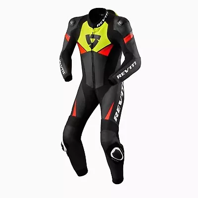 REVIT One Piece Argon 2 BLACK YELLOW Motorbike Racing Leather Suit All Sizes • $349