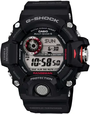 Casio Men'S G-Shock Rangeman Triple Sensor Direction Solar Power Watch Black Di • $476.95