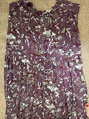 Maternity Dress Small/medium . Easel Size Small. Purple Floral. Pink Blush.Maxi • $20