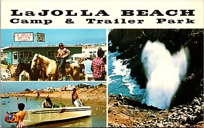 Postcard La Jolla Beach Camp & Trailer Park In Ensenada Baja California Mexico • $6