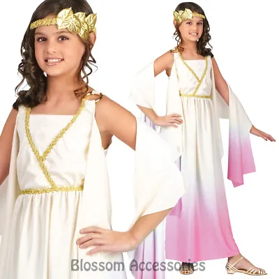 CK617 Girls Athena Greek Goddess Pink Toga Egyptian Roman Fancy Dress Up Costume • $55.93