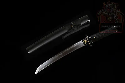 20'' Tanto T10 Steel Clay Tempered Japanese Samurai Short Sword Full Tang • $89.99