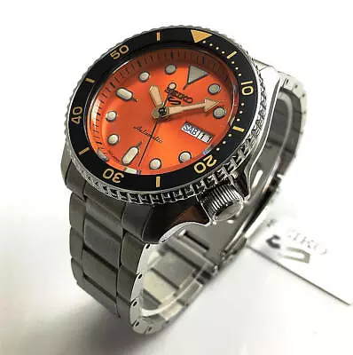 Men's Seiko 5 Diver's Automatic Orange Dial Steel Watch SRPD59K1 SRPD59 • $221.88