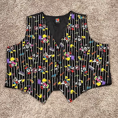 Vintage Mickey Unlimited Vest Womens 3X Black Minnie Mouse Musical Music Band • $24.77