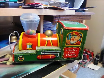 Vintage Japan Modern Toys 6  Tin Litho Fairy Land Train 482 Friction Train 1960s • $5