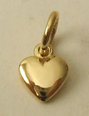 $69 • Buy GENUINE 9K 9ct  SOLID GOLD SMALL 3D LOVE HEART VALENTINE CHARM/PENDANT   