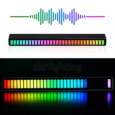 32LED RGB Car Atmosphere Strip Light Bar Music Sync Sound Control Rhythm Lamp US • $9.99