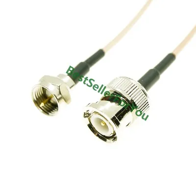 BNC Male  To F-type Male Connector 50-Ohm RG316 Coax Jumper Pigtail RF Cable • $3