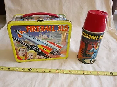 Vintage 1964 Fireball XL5 Metal Lunchbox W/ THERMOS King-Seeley Thermos Co. • $179.99