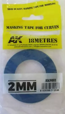 AK Interactive 9182 Blue Masking Tape For Curves 2mm • $2.95