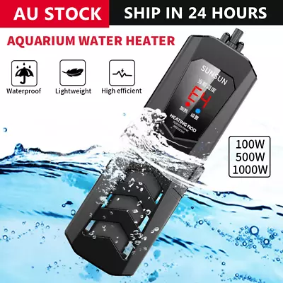 100W-1000W PTC Aquarium Submersible Water Heater Fish Tank Auto Thermostat  • $69.59