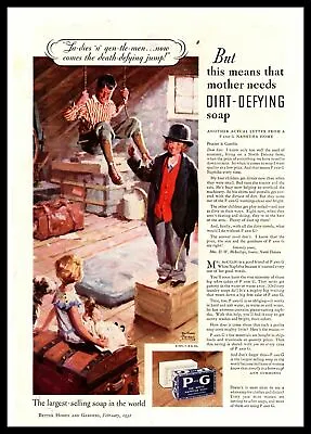 1932 P And G  The White Naphtha Soap  Procter & Gamble Dress-Up Color Print Ad • $9.95