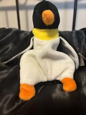 Ty Beanie Baby Waddle The Penguin  1995 Retired Plush Stuffed Animal W/TAG Error • $500