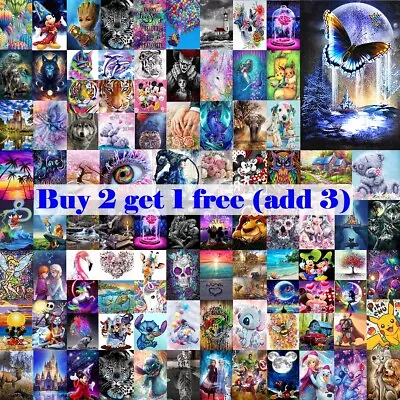 £6.68 • Buy 5D Full Drill Diamond Painting Kits Embroidery Cross Stitch Cartoon Animal Gift