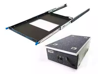 $298 • Buy Titan 900mm Single Drawer Storage Lockable + 60L Medium Fridge Slide UTE SUV 4WD