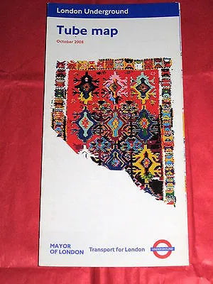 London Underground Tube Map October 2008 - Version With Dotted East London Line • £3.95