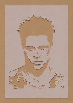 Brad Pitt Stencil Celebrity Movie Star Fight Club Tyler Durden Shabby Chic  • £2.99