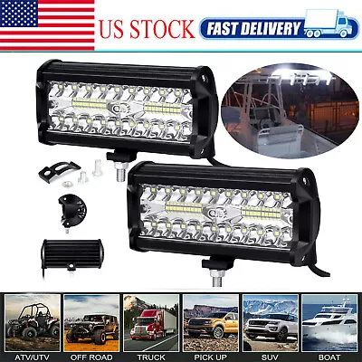 2X 6  LED Marine Lights Pods Pontoon Boat HeadLights Spreader Docking Fishing US • $19.83