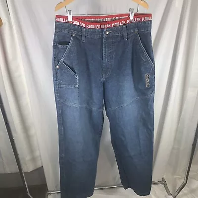 VTG  P Miller Signature Jeans Men's 38x34 Baggy Hip Hop Y2K 90’s Jnco Style • $59.99