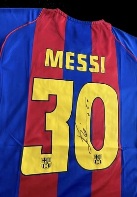 £99.99 • Buy Messi Signed Rookie Season Barcelona Shirt W/ COA [Lionel Autograph Jersey Top]