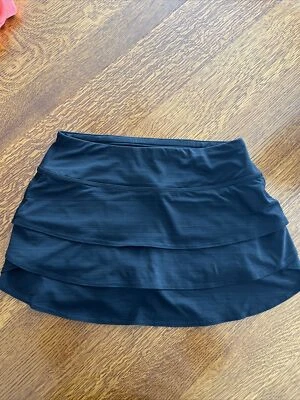 $17 • Buy Athleta Skort Swagger Tiered Skirt Tennis Black Women's Sz S Small EUC