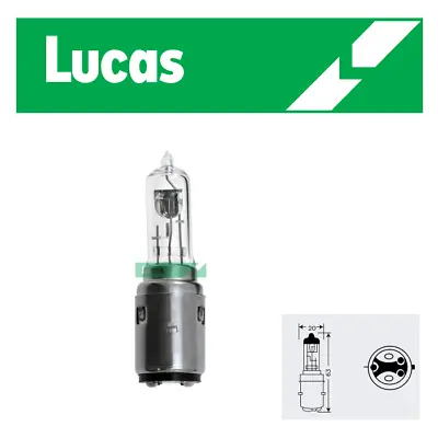 Lucas - 12v BA20d 35/35w - S2 - Halogen Headlight Bulb Motorcycle - LLB1052 • £6.95