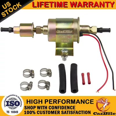 $20.59 • Buy 12V Universal Electric Fuel Pump Inline Low Pressure 5-9 PSI GAS Diesel E8012S