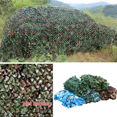 Military Camo Net Camouflage Netting Hunting Camping Army Woodland Hide Cover • $12.71