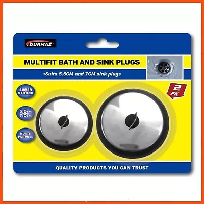 48 X MULTI-FIT BATH & SINK PLUGS 5 & 7cm | Bathroom Kitchen Sink Basin Bathtub • $76.95