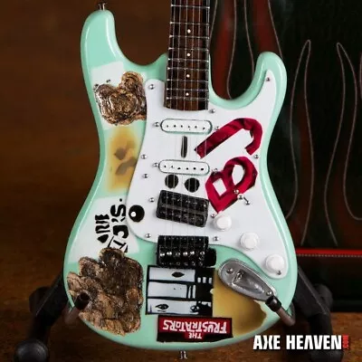 BILLY JOE ARMSTRONG  Blue  Strat 1:4 Scale Replica Signature Guitar ~Axe Heaven • $33