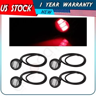 4pcs Red Eagle Eye 18mm 9W Tail Brake Turn Signal FOG LED Fog Lamp Motor Car New • $8.99