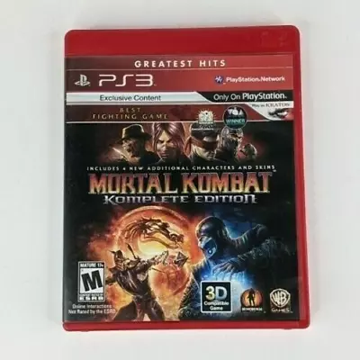MORTAL KOMBAT KOMPLETE EDITION (PlayStation 3) PS3 GAME COMPLETE With MANUAL VG • $19.90