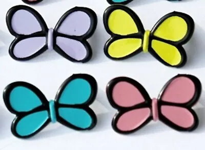 $2.25 • Buy Pastel BUTTERFLY BRADS 4 Colors Spring Bug Scrapbooking Card Making Stamping